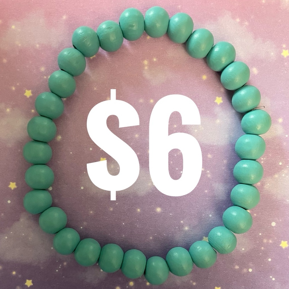 Turquoise beaded stretchy bracelet